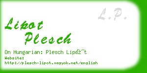 lipot plesch business card